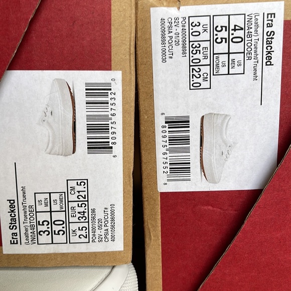 Vans Era Stacked Leather True White/True White WMNS platforms - Picture 16 of 16